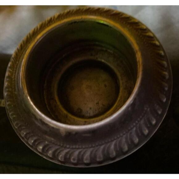 Vintage Pat Pend Sterling Silver Petite Candlestick Candle Holder Rope 2.25" - Picture 2 of 3